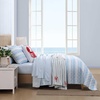 image:imageNautica  Twin Quilt Set Soft amp Reversible Cotton Bedding with a Smooth Finish 2 Piece Striped Bed Set with Matching Pillowcase Tim StripePenny Pinstripe BlueSeafront StripeIvy Bloom Blue