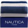 image:imageNautica  Twin Size Blanket UltraSoft Plush Blanket Medium Weight Cozy Bedding Americana Decor with Lobster Stripe DesignAwning Stripe Blue