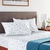 image:imageNautica  Twin Size Sheet Set Crisp Cotton Percale Bedding with Matching Pillowcase Lightweight amp Breathable Bed Sheets Deep Pocket College Dorm Room Essentials Whitewood Sail BlueWhitewood Sail