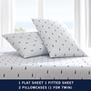 image:imageNautica  Twin Size Sheet Set Crisp Cotton Percale Bedding with Matching Pillowcase Lightweight amp Breathable Bed Sheets Deep Pocket College Dorm Room Essentials Whitewood Sail BlueWhale Stripe