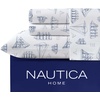 image:imageNautica  Twin Size Sheet Set Crisp Cotton Percale Bedding with Matching Pillowcase Lightweight amp Breathable Bed Sheets Deep Pocket College Dorm Room Essentials Whitewood Sail BlueWhitewood Sail