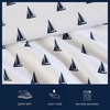 image:imageNautica  Twin Size Sheet Set Crisp Cotton Percale Bedding with Matching Pillowcase Lightweight amp Breathable Bed Sheets Deep Pocket College Dorm Room Essentials Whitewood Sail BlueNavy
