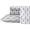 image:imageNautica  Twin Size Sheet Set Crisp Cotton Percale Bedding with Matching Pillowcase Lightweight amp Breathable Bed Sheets Deep Pocket College Dorm Room Essentials Whitewood Sail BlueWoodblock Fish Grey
