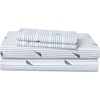 image:imageNautica  Twin Size Sheet Set Crisp Cotton Percale Bedding with Matching Pillowcase Lightweight amp Breathable Bed Sheets Deep Pocket College Dorm Room Essentials Whitewood Sail BlueAudley Blue