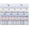 image:imageNautica  Twin Size Sheet Set Crisp Cotton Percale Bedding with Matching Pillowcase Lightweight amp Breathable Bed Sheets Deep Pocket College Dorm Room Essentials Whitewood Sail BlueAudley Blue