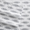 image:imageNautica  Twin Size Sheet Set Crisp Cotton Percale Bedding with Matching Pillowcase Lightweight amp Breathable Bed Sheets Deep Pocket College Dorm Room Essentials Whitewood Sail BlueWoodblock Fish Grey