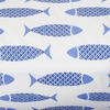 image:imageNautica  Twin Size Sheet Set Crisp Cotton Percale Bedding with Matching Pillowcase Lightweight amp Breathable Bed Sheets Deep Pocket College Dorm Room Essentials Whitewood Sail BlueWoodblock Fish Blue