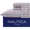 image:imageNautica  Twin Size Sheet Set Crisp Cotton Percale Bedding with Matching Pillowcase Lightweight amp Breathable Bed Sheets Deep Pocket College Dorm Room Essentials Whitewood Sail BlueBoating Tattersall