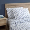 image:imageNautica  Twin Size Sheet Set Crisp Cotton Percale Bedding with Matching Pillowcase Lightweight amp Breathable Bed Sheets Deep Pocket College Dorm Room Essentials Whitewood Sail BlueWoodblock Fish Blue