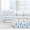 image:imageNautica  Twin Size Sheet Set Crisp Cotton Percale Bedding with Matching Pillowcase Lightweight amp Breathable Bed Sheets Deep Pocket College Dorm Room Essentials Whitewood Sail BlueWhitewood Sail