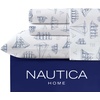image:imageNautica  Twin Size Sheet Set Crisp Cotton Percale Bedding with Matching Pillowcase Lightweight amp Breathable Bed Sheets Deep Pocket College Dorm Room Essentials Whitewood Sail BlueWhitewood Sail