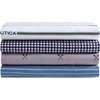 image:imageNautica  Twin Size Sheet Set Microfiber Bedding with Deep Pocket Fitted Sheet Bed Sheets with Matching Pillowcase Alden Stripe BlueAlden Stripe Blue