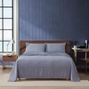 image:imageNautica  Twin Size Sheet Set Microfiber Bedding with Deep Pocket Fitted Sheet Bed Sheets with Matching Pillowcase Alden Stripe BlueHeritage Plaid Blue
