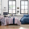 image:imageNautica  Twin Size Sheet Set Microfiber Bedding with Deep Pocket Fitted Sheet Bed Sheets with Matching Pillowcase Alden Stripe BlueHeritage Plaid Blue