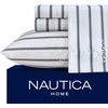 image:imageNautica  Twin Size Sheet Set Microfiber Bedding with Deep Pocket Fitted Sheet Bed Sheets with Matching Pillowcase Alden Stripe BlueInline Green