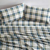 image:imageNautica  Twin Size Sheet Set Microfiber Bedding with Deep Pocket Fitted Sheet Bed Sheets with Matching Pillowcase Alden Stripe BlueVintage Trunk Plaid Green