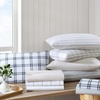 image:imageNautica  Twin Size Sheets Set Crisp amp Tailored Coastal Bedding with a Smooth Cotton Percale Bed Sheets with Matching Pillowcase amp Fitted Sheet Calm Seas Gingham GreenSkippers Island Green