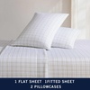 image:imageNautica  Twin Size Sheets Set Crisp amp Tailored Coastal Bedding with a Smooth Cotton Percale Bed Sheets with Matching Pillowcase amp Fitted Sheet Calm Seas Gingham GreenMalor Plaid