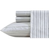 image:imageNautica  Twin Size Sheets Set Crisp amp Tailored Coastal Bedding with a Smooth Cotton Percale Bed Sheets with Matching Pillowcase amp Fitted Sheet Calm Seas Gingham GreenColeridge Stripe Green