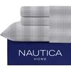 image:imageNautica  Twin Size Sheets Set Crisp amp Tailored Coastal Bedding with a Smooth Cotton Percale Bed Sheets with Matching Pillowcase amp Fitted Sheet Calm Seas Gingham GreenMichael Plaid
