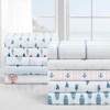 image:imageNautica  Twin Size Sheets Set Crisp amp Tailored Coastal Bedding with a Smooth Cotton Percale Bed Sheets with Matching Pillowcase amp Fitted Sheet Calm Seas Gingham GreenBeaux Stripe Navy