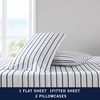 image:imageNautica  Twin Size Sheets Set Crisp amp Tailored Coastal Bedding with a Smooth Cotton Percale Bed Sheets with Matching Pillowcase amp Fitted Sheet Calm Seas Gingham GreenBrenton Stripe Navy Blue