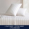 image:imageNautica  Twin Size Sheets Set Crisp amp Tailored Coastal Bedding with a Smooth Cotton Percale Bed Sheets with Matching Pillowcase amp Fitted Sheet Calm Seas Gingham GreenMerrick Stripe