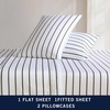 image:imageNautica  Twin Size Sheets Set Crisp amp Tailored Coastal Bedding with a Smooth Cotton Percale Bed Sheets with Matching Pillowcase amp Fitted Sheet Calm Seas Gingham GreenBrenton Stripe Ivory