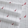 image:imageNautica  Twin Size Sheets Set Crisp amp Tailored Coastal Bedding with a Smooth Cotton Percale Bed Sheets with Matching Pillowcase amp Fitted Sheet Calm Seas Gingham GreenAudley Stripe Red
