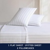 image:imageNautica  Twin Size Sheets Set Crisp amp Tailored Coastal Bedding with a Smooth Cotton Percale Bed Sheets with Matching Pillowcase amp Fitted Sheet Calm Seas Gingham GreenBeaux Stripe Blue
