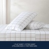 image:imageNautica  Twin Size Sheets Set Crisp amp Tailored Coastal Bedding with a Smooth Cotton Percale Bed Sheets with Matching Pillowcase amp Fitted Sheet Calm Seas Gingham GreenPlot Beige