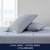 image:imageNautica  Twin Size Sheets Set Crisp amp Tailored Coastal Bedding with a Smooth Cotton Percale Bed Sheets with Matching Pillowcase amp Fitted Sheet Calm Seas Gingham GreenPenny Pinstripe Navy