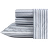 image:imageNautica  Twin Size Sheets Set Crisp amp Tailored Coastal Bedding with a Smooth Cotton Percale Bed Sheets with Matching Pillowcase amp Fitted Sheet Calm Seas Gingham GreenColeridge Stripe Blue