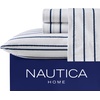 image:imageNautica  Twin Size Sheets Set Crisp amp Tailored Coastal Bedding with a Smooth Cotton Percale Bed Sheets with Matching Pillowcase amp Fitted Sheet Calm Seas Gingham GreenBrenton Stripe Navy Blue