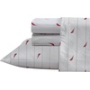 image:imageNautica  Twin Size Sheets Set Crisp amp Tailored Coastal Bedding with a Smooth Cotton Percale Bed Sheets with Matching Pillowcase amp Fitted Sheet Calm Seas Gingham GreenAudley Stripe Red