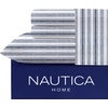 image:imageNautica  Twin Size Sheets Set Crisp amp Tailored Coastal Bedding with a Smooth Cotton Percale Bed Sheets with Matching Pillowcase amp Fitted Sheet Calm Seas Gingham GreenColeridge Stripe Blue