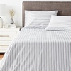 image:imageNautica  Twin Size Sheets Set Crisp amp Tailored Coastal Bedding with a Smooth Cotton Percale Bed Sheets with Matching Pillowcase amp Fitted Sheet Calm Seas Gingham GreenColeridge Stripe Charcoal
