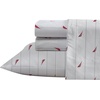 image:imageNautica  Twin Size Sheets Set Crisp amp Tailored Coastal Bedding with a Smooth Cotton Percale Bed Sheets with Matching Pillowcase amp Fitted Sheet Calm Seas Gingham GreenAudley Stripe Red