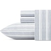 image:imageNautica  Twin Size Sheets Set Crisp amp Tailored Coastal Bedding with a Smooth Cotton Percale Bed Sheets with Matching Pillowcase amp Fitted Sheet Calm Seas Gingham GreenBeaux Stripe Navy