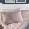 image:imageNautica  Twin Size Sheets Set Crisp amp Tailored Coastal Bedding with a Smooth Cotton Percale Bed Sheets with Matching Pillowcase amp Fitted Sheet Calm Seas Gingham GreenColeridge Stripe Red