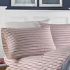 image:imageNautica  Twin Size Sheets Set Crisp amp Tailored Coastal Bedding with a Smooth Cotton Percale Bed Sheets with Matching Pillowcase amp Fitted Sheet Calm Seas Gingham GreenColeridge Stripe Red