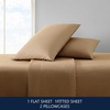 image:imageNautica  Twin XL Bed Sheets Lightweight Cotton Percale Bedding Set with Matching Pillowcase Crisp amp Cool Dorm Essentials OekoTex Certified Bayview Solid BeigeBayview Brown