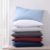 image:imageNautica  Twin XL Bed Sheets Lightweight Cotton Percale Bedding Set with Matching Pillowcase Crisp amp Cool Dorm Essentials OekoTex Certified Bayview Solid BeigeSolid Dark Red