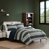 image:imageNautica  Twin XL Comforter Set Soft amp Reversible Coastal Bedding with Matching Pillowcase Nautical Striped Bed Set Uphaul StripeSolid GreenUphaul StripeSolid Green