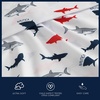 image:imageNautica Kids  Twin XL Sheet Set UltraSoft Microfiber Bedding with Fully Elastic Fitted Sheet Coastal Kids Bed Set with Pillowcase Easy Care Bedding Branson SharksBranson Sharks Navy