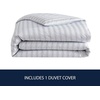 image:imageNautica Twin Duvet Cover Cotton Reversible Bedding with Button Closure Casual Home Dcor for All Seasons Coleridge Stripe Charcoal TwinBeaux Stripe Blue