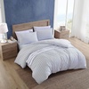 image:imageNautica Twin Duvet Cover Cotton Reversible Bedding with Button Closure Casual Home Dcor for All Seasons Coleridge Stripe Charcoal TwinBeaux Stripe Blue