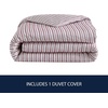 image:imageNautica Twin Duvet Cover Cotton Reversible Bedding with Button Closure Casual Home Dcor for All Seasons Coleridge Stripe Charcoal TwinColeridge Stripe Red