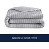 image:imageNautica Twin Duvet Cover Cotton Reversible Bedding with Button Closure Casual Home Dcor for All Seasons Coleridge Stripe Charcoal TwinColeridge Stripe Charcoal