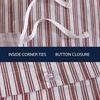 image:imageNautica Twin Duvet Cover Cotton Reversible Bedding with Button Closure Casual Home Dcor for All Seasons Coleridge Stripe Charcoal TwinColeridge Stripe Red